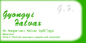 gyongyi halvax business card